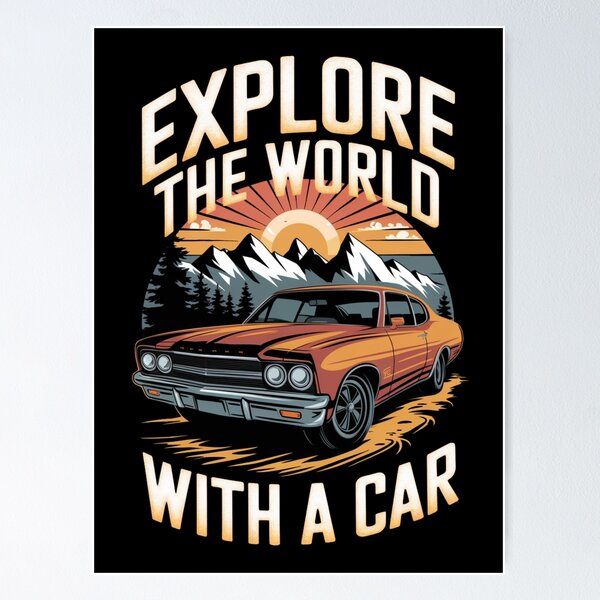 Item preview, Explore The World With A Car designed and sold by ZoneTeebyMe.