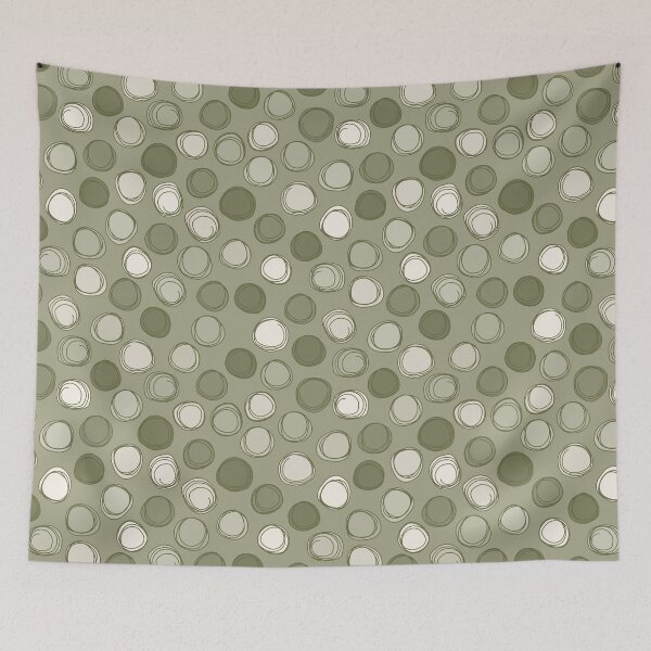 Item preview, Dodle organic irregular circles cool sage green designed and sold by FrancesPoff.