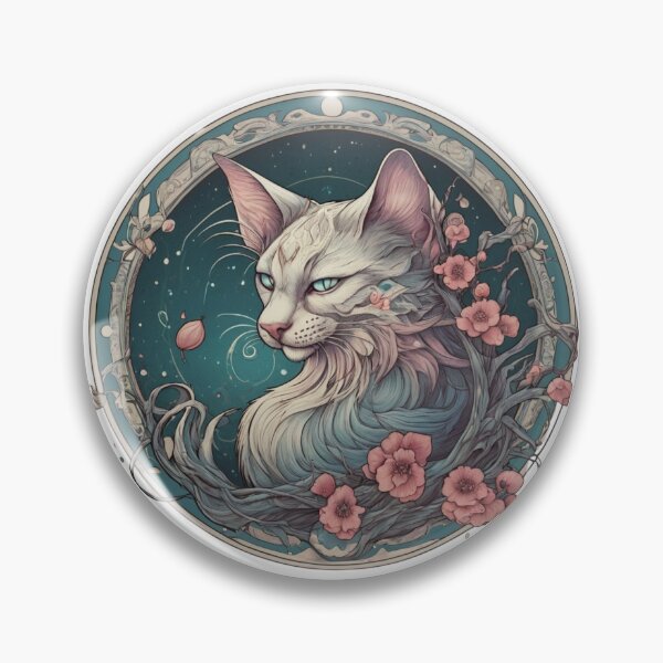 Item preview, Vibrant Monmon Cat: Japanese Tattooed Feline in Ukiyo-e Style designed and sold by puurfectcat.