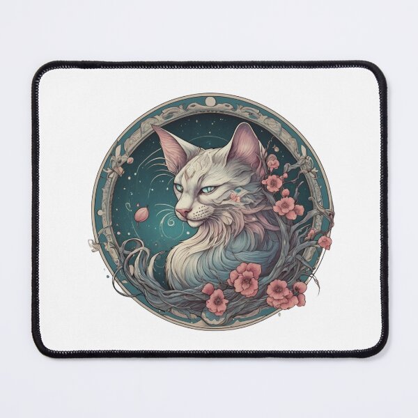 Item preview, Vibrant Monmon Cat: Japanese Tattooed Feline in Ukiyo-e Style designed and sold by puurfectcat.