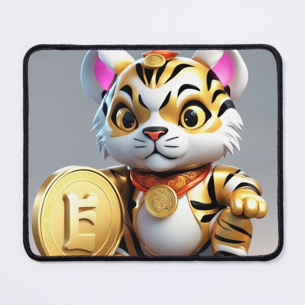Item preview, Cute Chinese Tiger Holding Gold Coin Cartoon Vector Icon Illustration designed and sold by hjian8219.