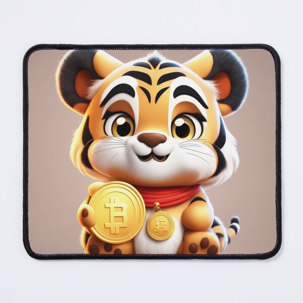 Item preview, Cute Chinese Tiger Holding Gold Coin Cartoon Vector Icon Illustration designed and sold by hjian8219.