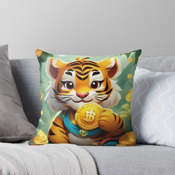 Item preview, Cute Chinese Tiger Holding Gold Coin Cartoon Vector Icon Illustration designed and sold by hjian8219.
