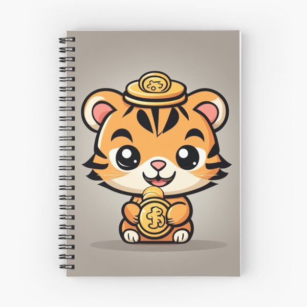 Item preview, Cute Chinese Tiger Holding Gold Coin Cartoon Vector Icon Illustration designed and sold by hjian8219.