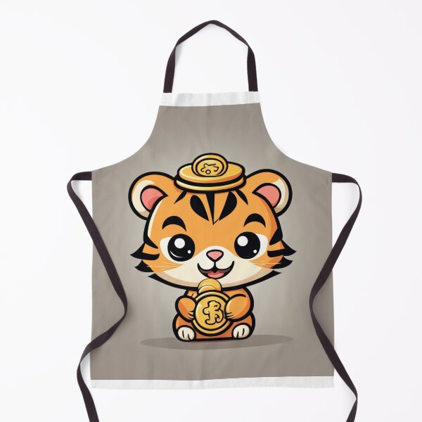 Item preview, Cute Chinese Tiger Holding Gold Coin Cartoon Vector Icon Illustration designed and sold by hjian8219.