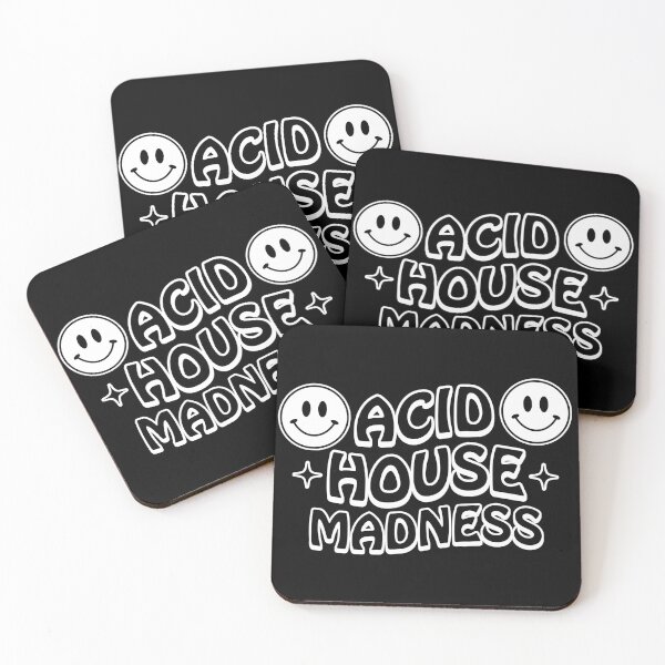 Artikelvorschau, ACID HOUSE - Wahnsinn (weiß) entworfen und verkauft von Discothreadz.