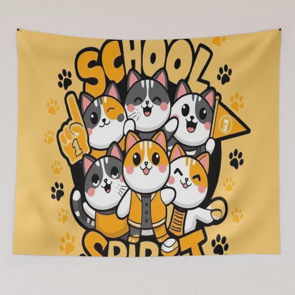 Item preview, School Spirit Happy Cats designed and sold by ChristCentered.