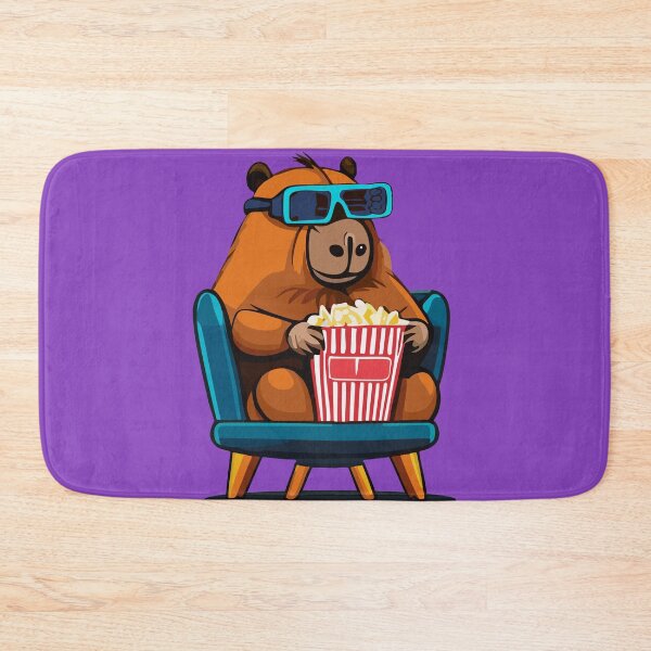 Item preview, Capybara Watching Movie Cinema Popcorn Cartoon Style designed and sold by Horizon Cartoon.