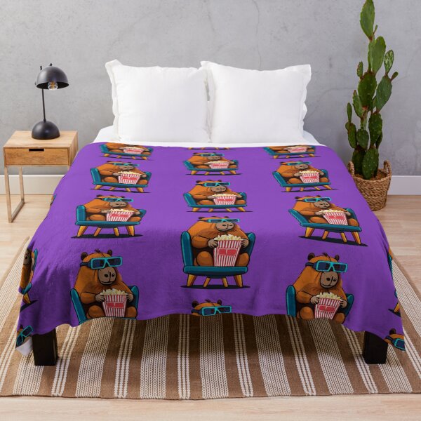 Item preview, Capybara Watching Movie Cinema Popcorn Cartoon Style designed and sold by Horizon Cartoon.