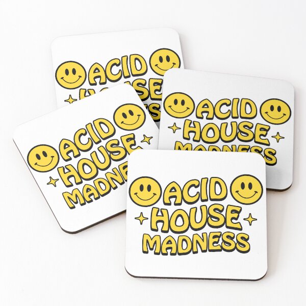 Artikelvorschau, ACID HOUSE - Wahnsinn (gelb) entworfen und verkauft von Discothreadz.