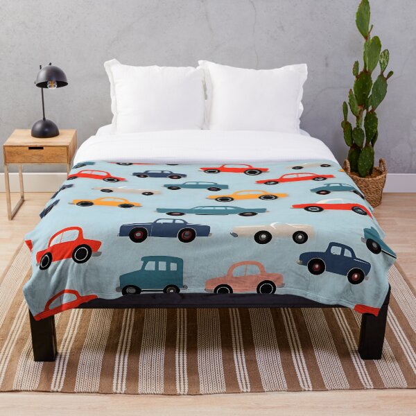 Aperçu de l'œuvre Voitures colorées pour enfants créée et vendue par KaviPatterns.
