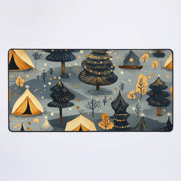 Item preview, Retro Glamping Aesthetic | Luxurious Tents & Cozy Campfires Pattern designed and sold by PaintbrushPlace.