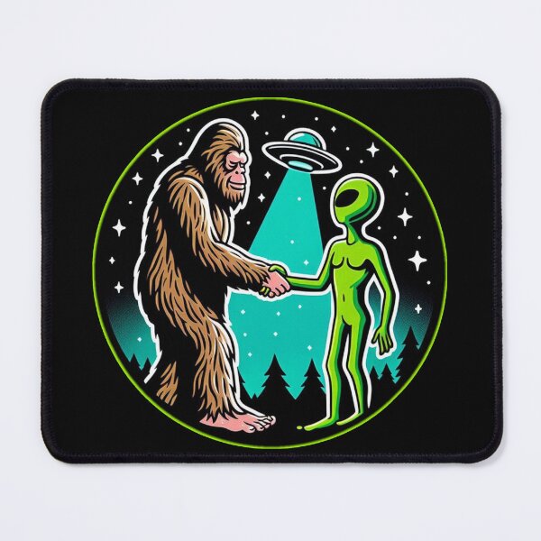 Item preview, Bigfoot Alien Alliance - Funny Scifi Cryptid designed and sold by Nostalgia Busters.