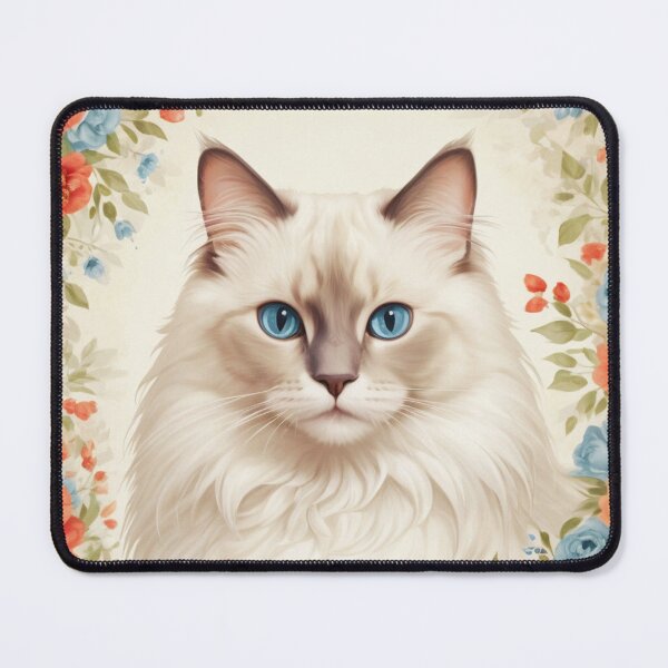 Item preview, Ragdoll Cat Flower Painting designed and sold by ChaosReigns91.