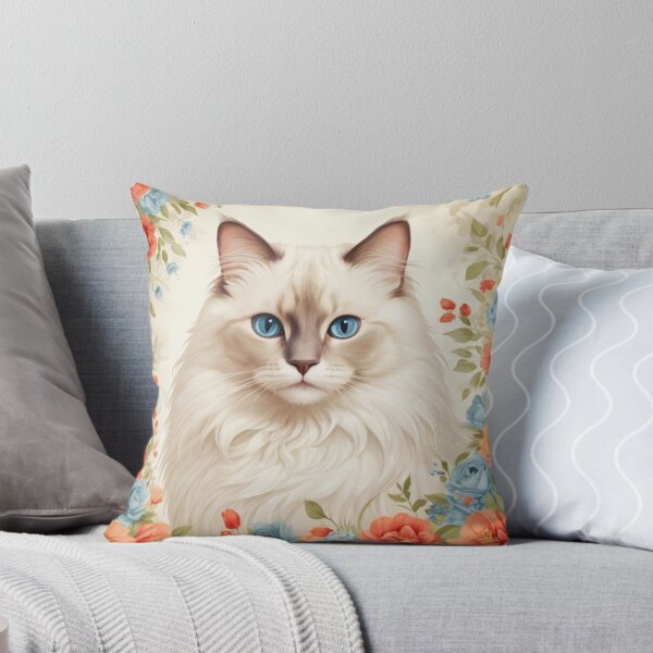 Item preview, Ragdoll Cat Flower Painting designed and sold by ChaosReigns91.