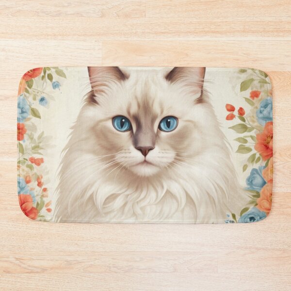 Item preview, Ragdoll Cat Flower Painting designed and sold by ChaosReigns91.
