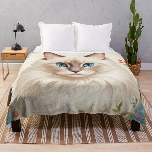 Item preview, Ragdoll Cat Flower Painting designed and sold by ChaosReigns91.