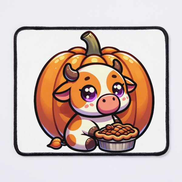 Item preview, Pumpkin Cow eating pecan pie stickers and more designed and sold by CRandRRstickers.