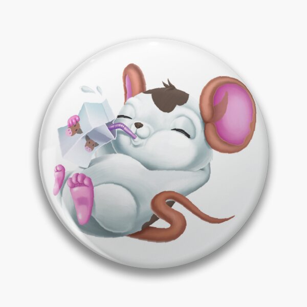 Item preview, Chubby cartoon mouse drinking milk. designed and sold by claireseyeview.