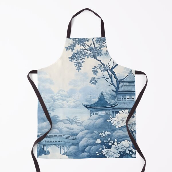 Item preview, Pagoda on Forest Edge Chinoiserie Landscape designed and sold by TheChinoiserie.