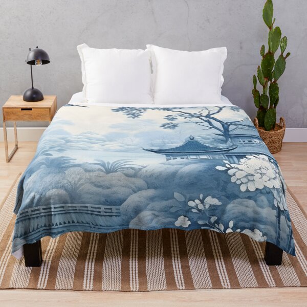 Item preview, Pagoda on Forest Edge Chinoiserie Landscape designed and sold by TheChinoiserie.