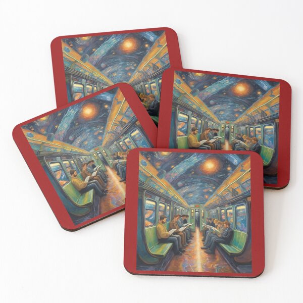Item preview, "Surreal Subway: Galaxies, Dreamscapes, and Reading Passengers" designed and sold by Artisticanvas.