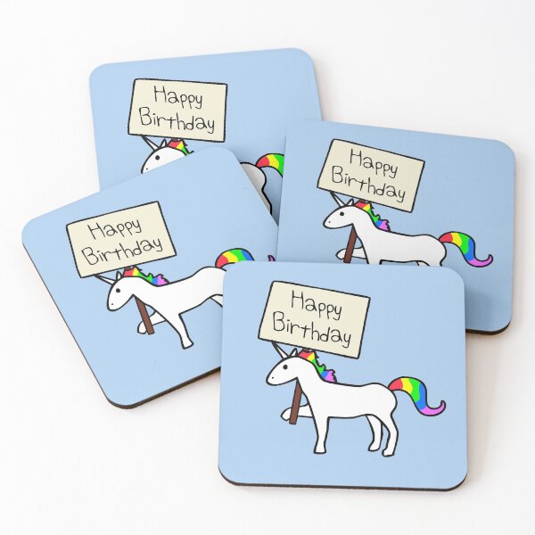 Item preview, Happy Birthday Unicorn designed and sold by jezkemp.