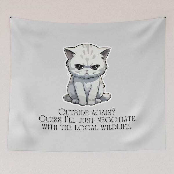 Item preview, Outdoor Cat #catindoor #catcare #catsafety #catoutdoors #outdoorcat designed and sold by Anna Halasek.