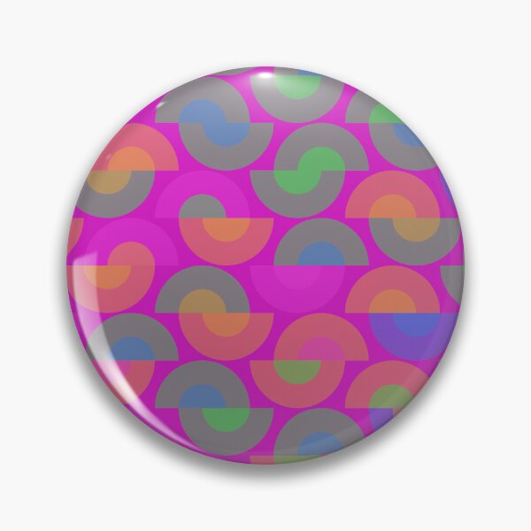 Item preview, Multicolor Circular Half Moon Semicircles Colorful Crescent Circles designed and sold by EvergreenMotifs.