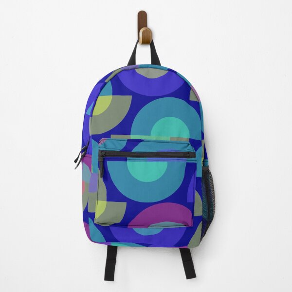 Item preview, Multicolor Circular Half Moon Semicircles Colorful Crescent Circles designed and sold by EvergreenMotifs.