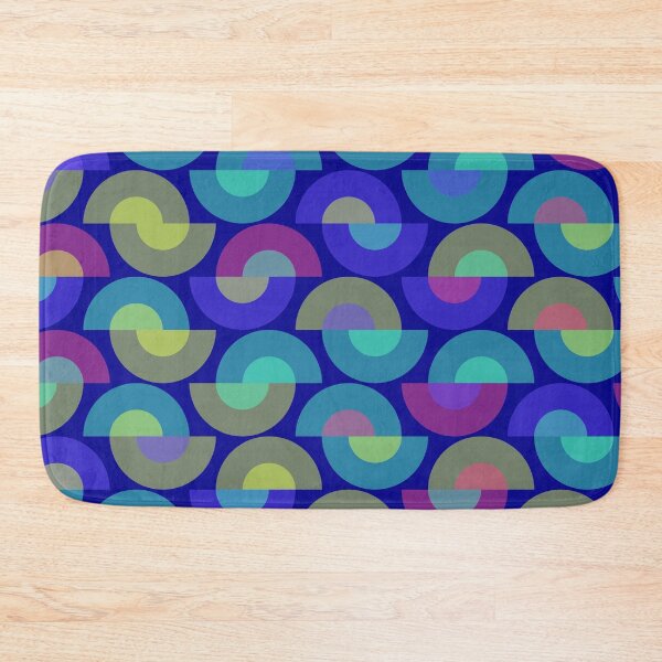 Item preview, Multicolor Circular Half Moon Semicircles Colorful Crescent Circles designed and sold by EvergreenMotifs.