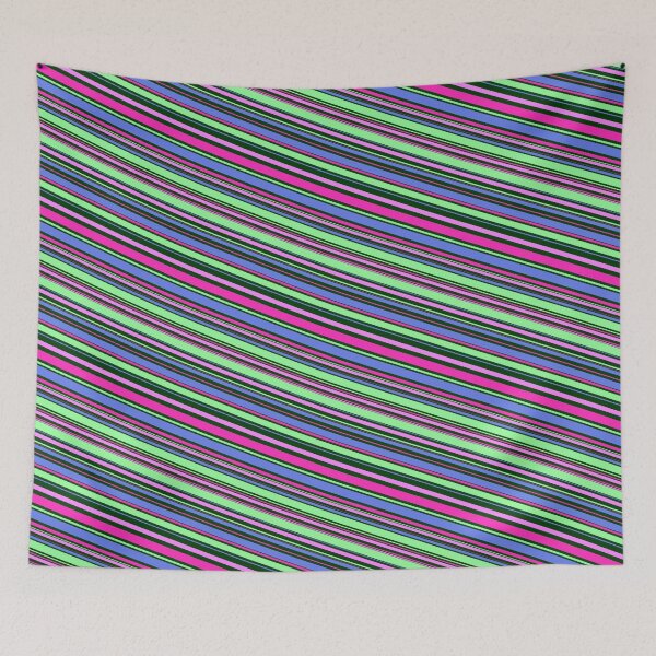 Item preview, Rainbow Stripes Dazzling Neon Visual Appeal Aesthetic Illustration  designed and sold by EvergreenMotifs.