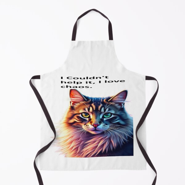 Item preview, I Couldn't Help It, I Love Chaos - Fun Cat Quote Illustration designed and sold by craftybegonia.