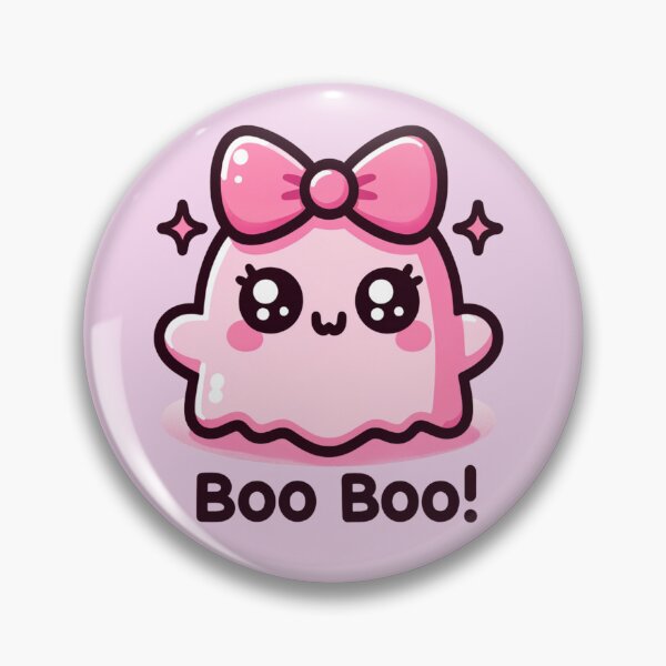 Item preview, Pink cute little Ghost saying BOO! BOO! Stickers and more designed and sold by CRandRRstickers.