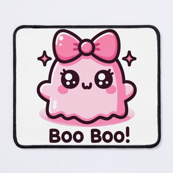 Item preview, Pink cute little Ghost saying BOO! BOO! Stickers and more designed and sold by CRandRRstickers.