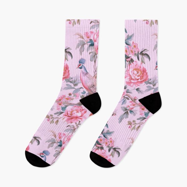Item preview, Pink Pheasant Chinoiserie Chintz designed and sold by TheChinoiserie.