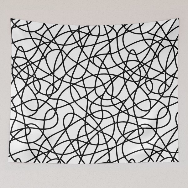 Item preview, Tangles Dark Pattern designed and sold by MMgoodzShop.