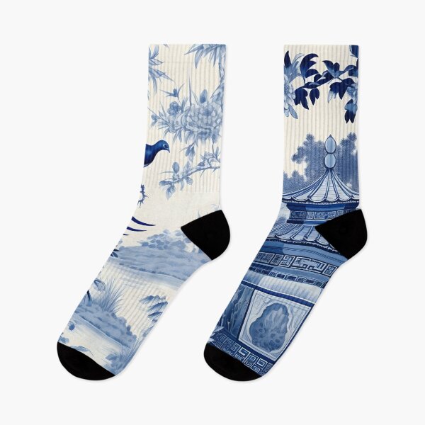 Item preview, Cerulean Shadows in the Garden Chinoiserie designed and sold by TheChinoiserie.
