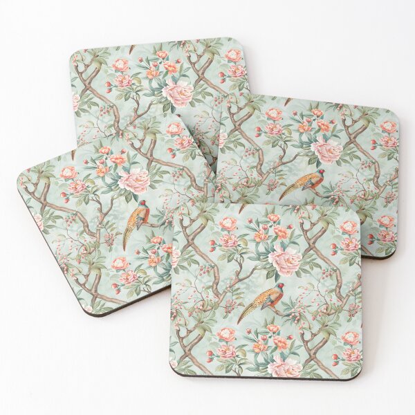 Item preview, Twisting Branches Pheasant Chinoiserie Chintz designed and sold by TheChinoiserie.