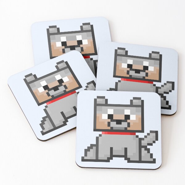 Item preview, Minecraft Wolf Pixel Art designed and sold by PixelArtHeaven.