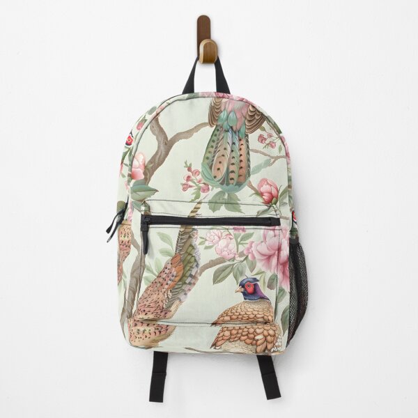 Item preview, Pastel Pink and Mint Pheasant Chinoiserie Chintz designed and sold by TheChinoiserie.