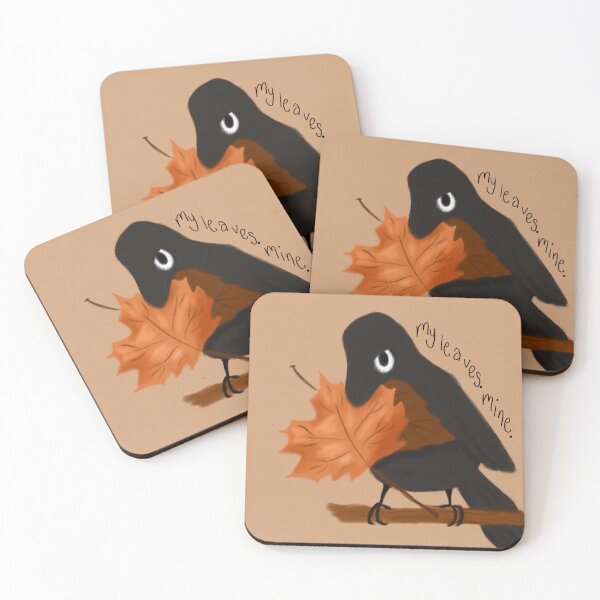 Item preview, Crow Protecting Leaves  designed and sold by Laughing  Faerie.