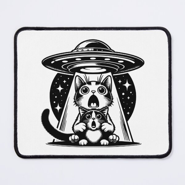 Item preview, Surprised cats by UFOs and alien invasion designed and sold by roswellboutique.