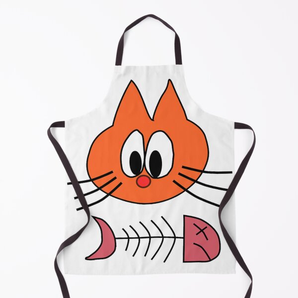 Item preview, Orange cartoon cat with remains of a fish. designed and sold by claireseyeview.