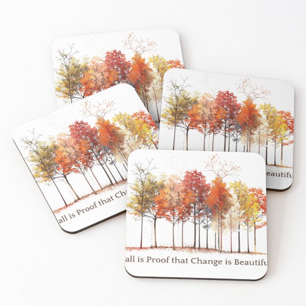 Item preview, Vibrant Fall Trees with Inspiring Quote designed and sold by sirenandscript.