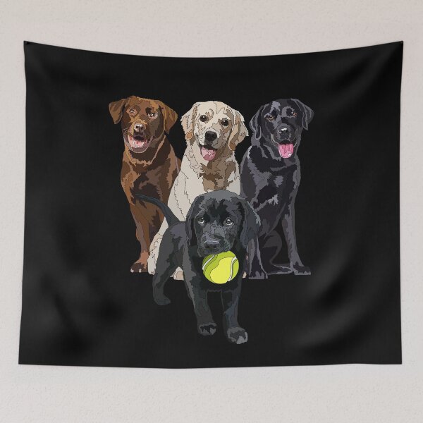 Item preview, Happy Labradors And A Puppy designed and sold by Just-Arts-4U.
