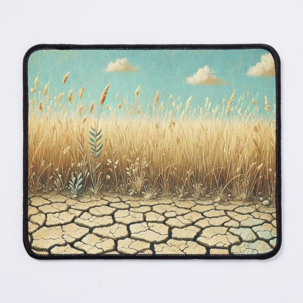 Item preview, Parched Earth and Sun-Scorched Grass under a Soft Sky | Pastel Art designed and sold by takeng07.