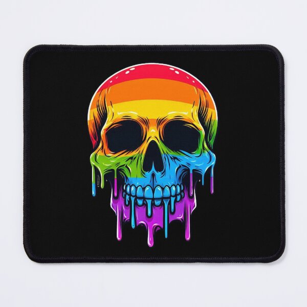 Item preview, Melthing Rainbow Skull designed and sold by Nostalgia Busters.