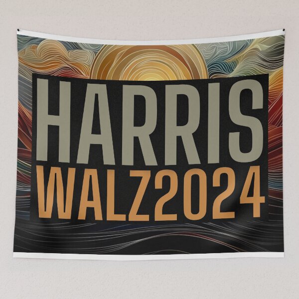Item preview, Harris Walz 2024: Artistic Political Statement designed and sold by Fantasy Masterpiece.