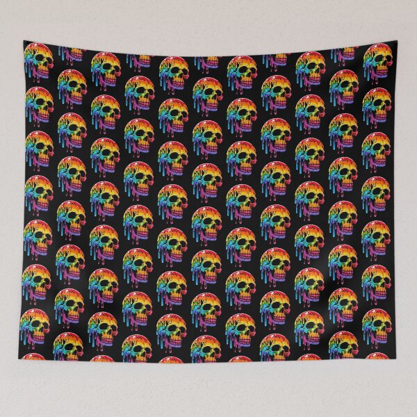 Item preview, Vibrant Multicolor Skull designed and sold by Nostalgia Busters.